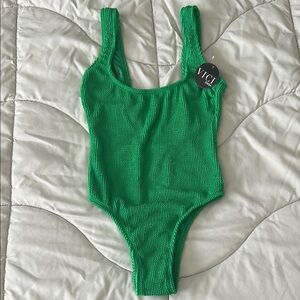 Vici Emerald Ribbed Swimsuit